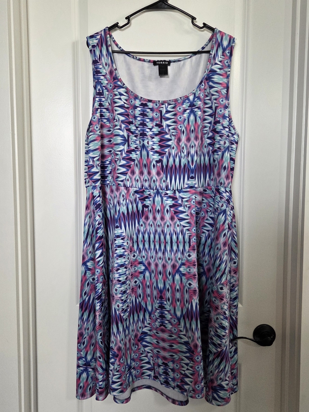 torrid Blue, Purple & Pink Printed Mini Dress